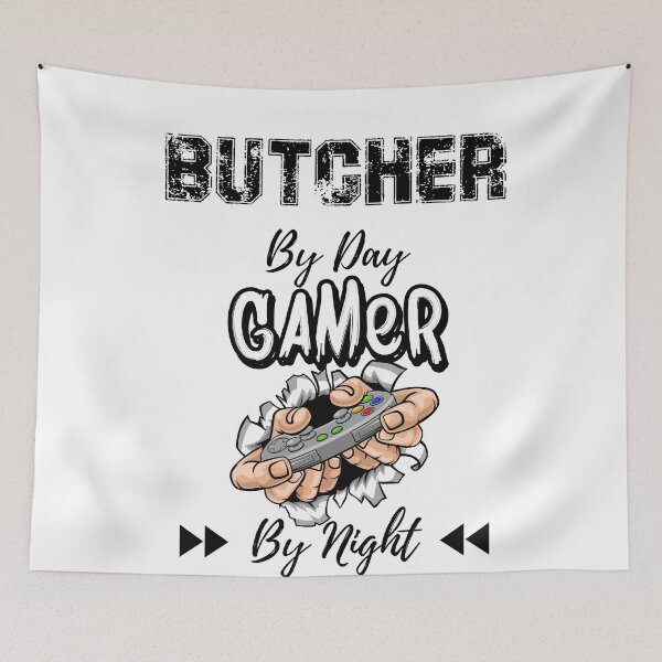 Item preview, Butcher By Day Gamer By Night designed and sold by CreacionsMeraki.