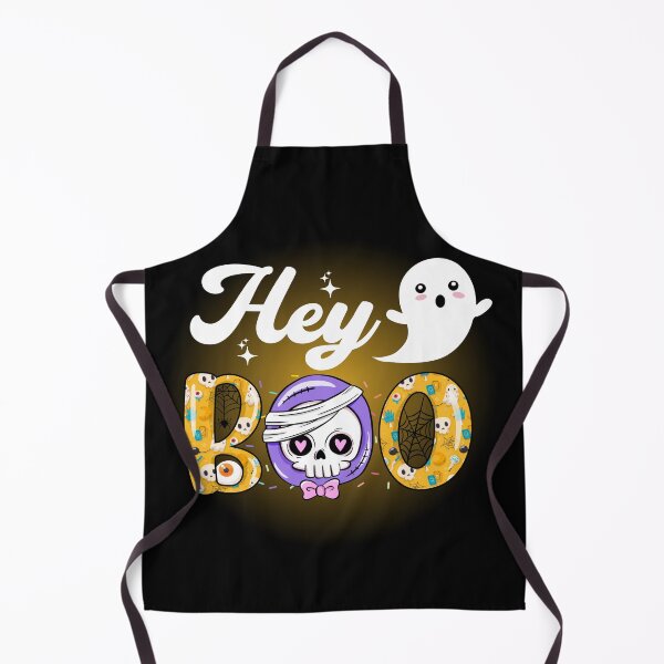 Item preview, Hey Boo Cute and Funny Halloween Skull - Black designed and sold by PearlMoonGrapes.