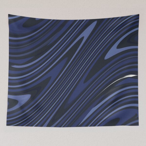 Item preview, simple groovy blue abstract wave pattern designed and sold by tristinrose.