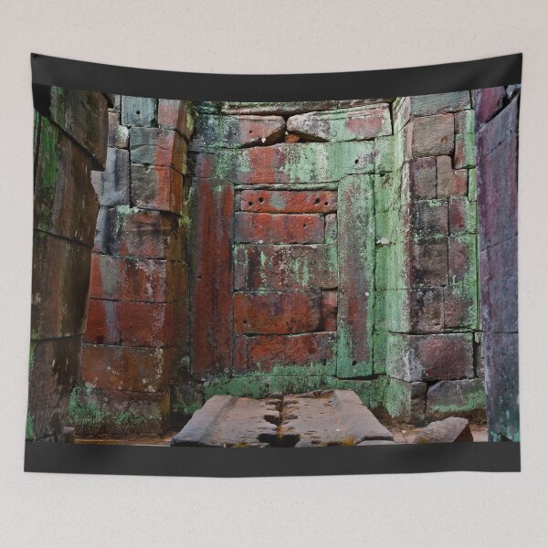 Item preview, In an old Angkor temple with walls colored by nature. designed and sold by Lie Yim.