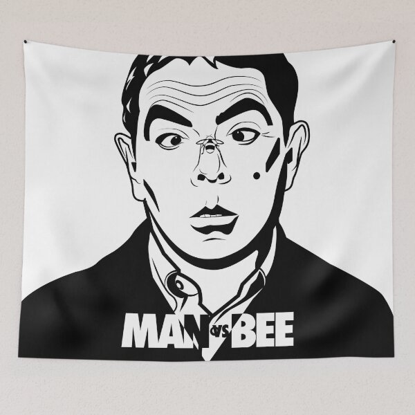 Aperçu de l'œuvre L'homme contre l'abeille PopArt Rowan Atkinson créée et vendue par Moyanana.