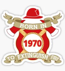 Born 1970 Fire Feuerwehr Sticker