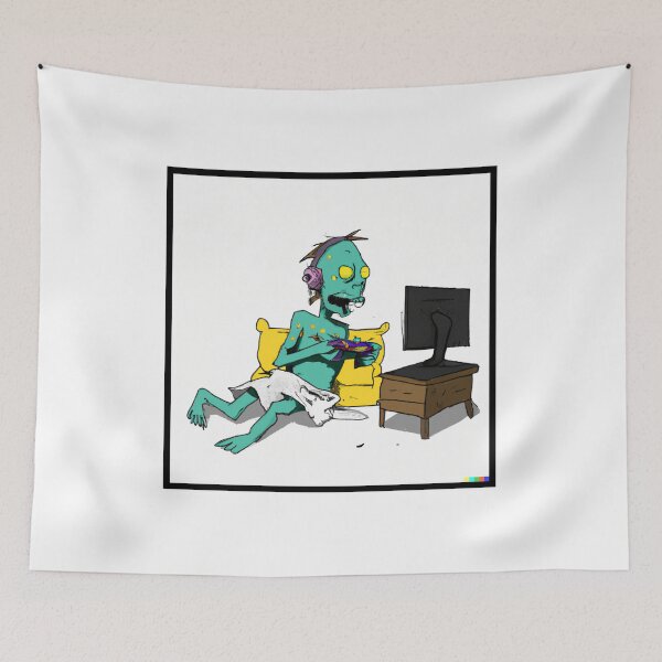 Item preview, zombie gamers | gamer drawing | gamer draw | Zombie gamer drawing designed and sold by cutenevil.