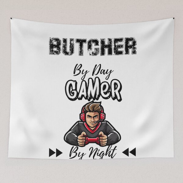 Item preview, Butcher By Day Gamer By Night designed and sold by CreacionsMeraki.