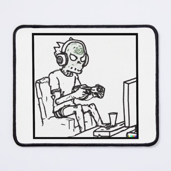Item preview, zombie gamers | gamer drawing | gamer draw | Zombie gamer drawing designed and sold by cutenevil.