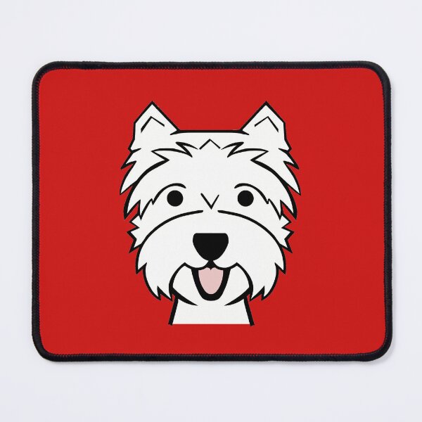 Item preview, West Highland Terrier - Westies - Westie dogs - red background Westie dog breed designed and sold by smooshfaceutd.
