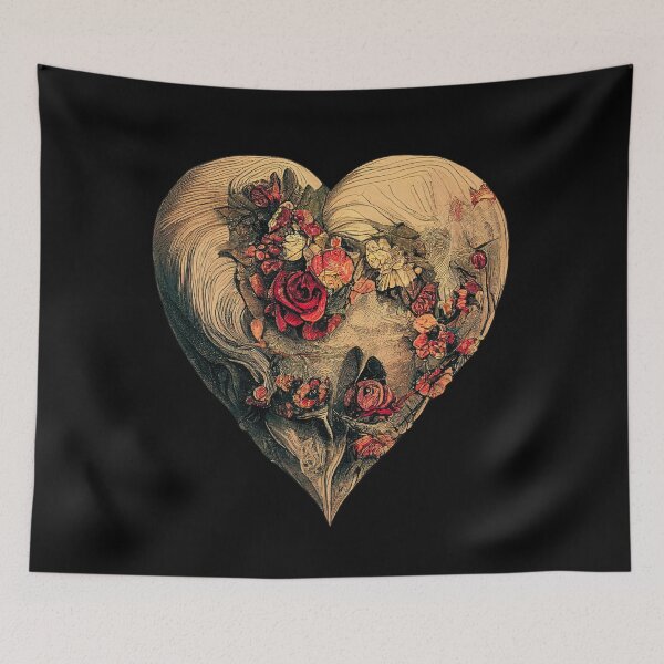 Item preview, Antique Floral Heart designed and sold by abhaley.