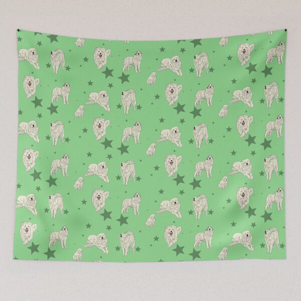Item preview, Great Pyrenees Pattern Green designed and sold by Ashley Gagnon.