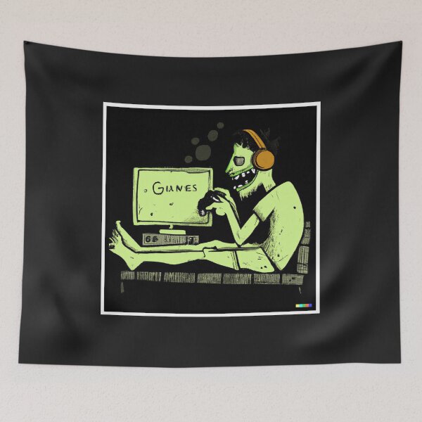 Item preview, zombie gamers | gamer drawing | gamer draw | Zombie gamer drawing designed and sold by cutenevil.