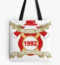 Born 1992 Fire Feuerwehr Tote Bag