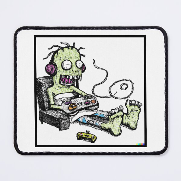 Item preview, zombie gamers | gamer drawing | gamer draw | Zombie gamer drawing designed and sold by cutenevil.