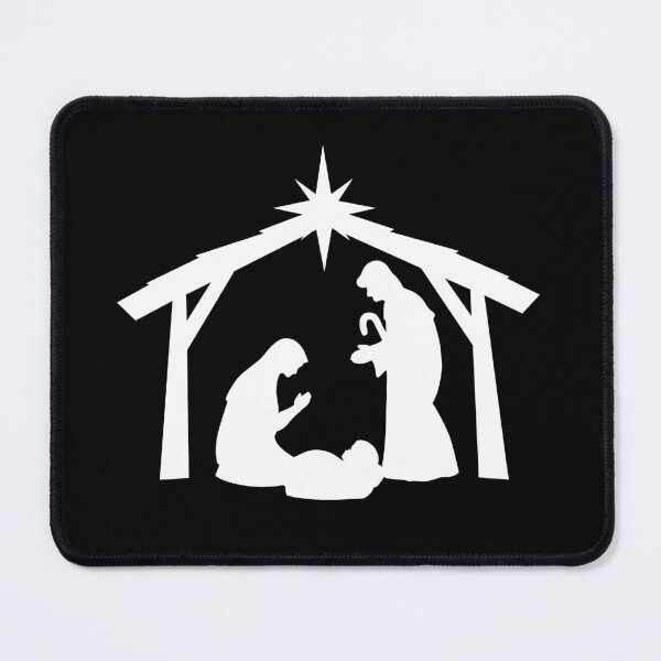 Item preview, The Christmas Nativity Silhouette in White designed and sold by Lady-Lilac.