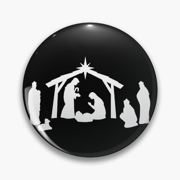 Item preview, The Full Christmas Nativity Silhouette in White designed and sold by Lady-Lilac.