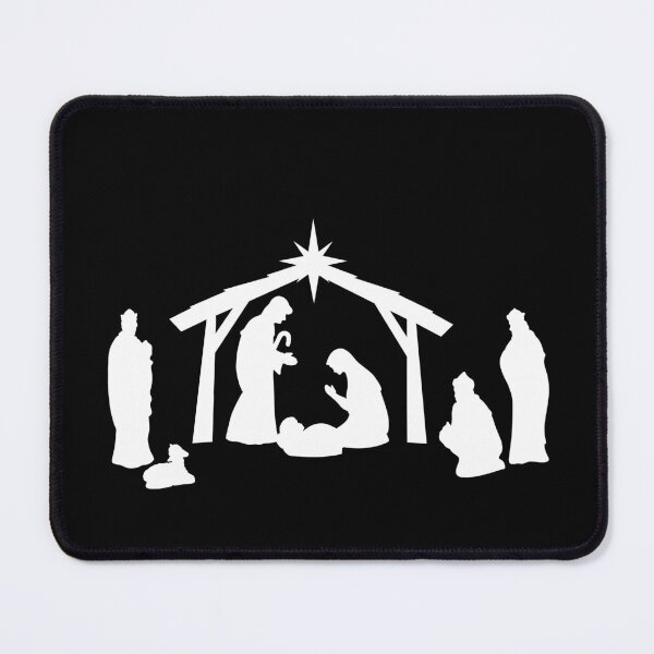 Item preview, The Full Christmas Nativity Silhouette in White designed and sold by Lady-Lilac.