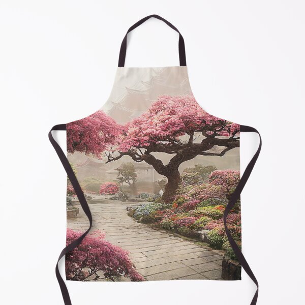 Item preview, Japan - Old Town - Cherry Blossom Trees Painting designed and sold by ONORMAL.