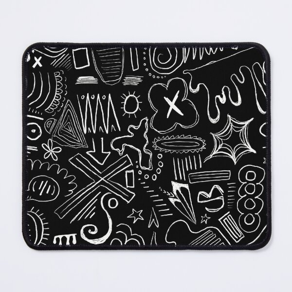 Item preview, chalky scribble doodles, grungy, punk, random, cool, sketchy, BLACK & WHITE designed and sold by tristinrose.