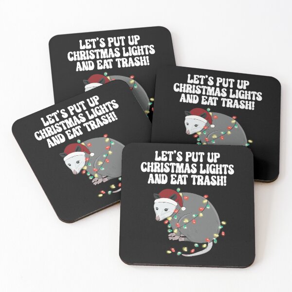 Item preview, Possum Eat Trash Put Up Christmas Lights Merry Hissmas designed and sold by GravitiTees.