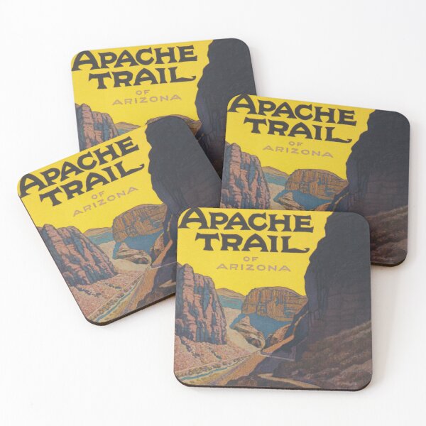 Item preview, Apache Trail Arizona Vintage Travel Poster designed and sold by vintagevivian.