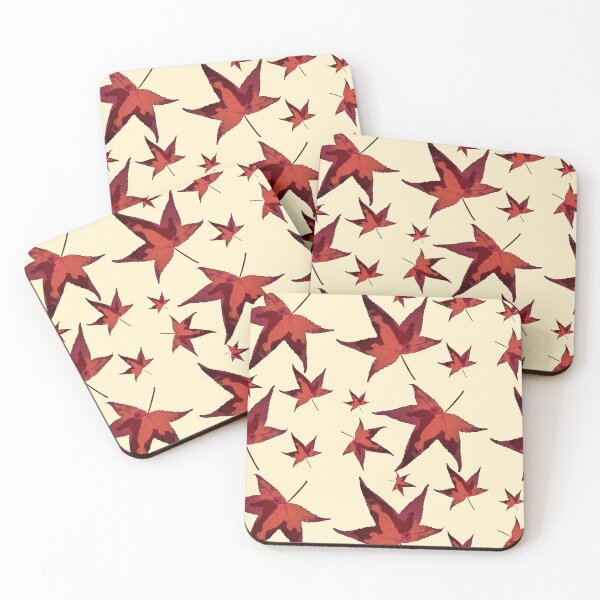 Item preview, Earthy Red Colour Leaves Pattern designed and sold by ea-photos.
