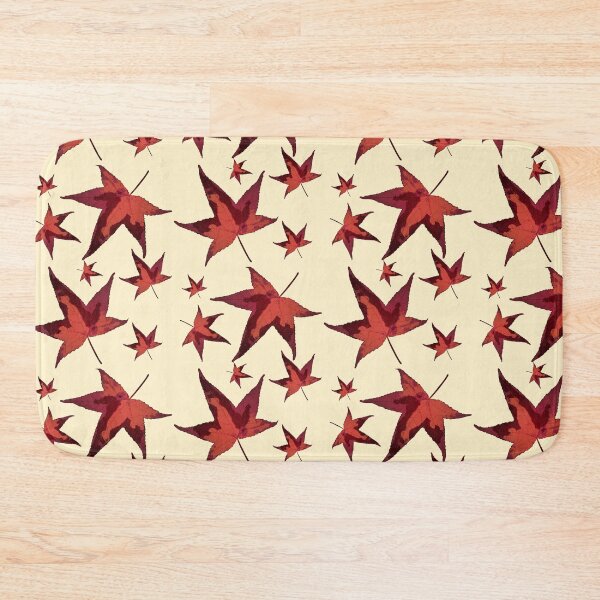 Item preview, Earthy Red Colour Leaves Pattern designed and sold by ea-photos.