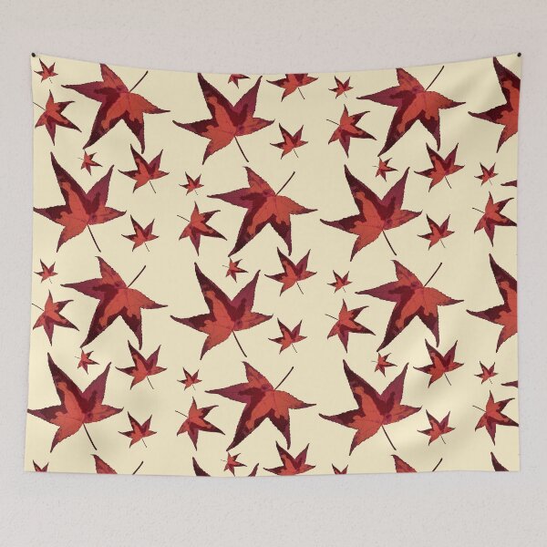 Item preview, Earthy Red Colour Leaves Pattern designed and sold by ea-photos.