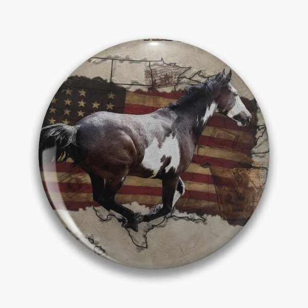 Item preview, Pony Express Pinto Horse Delivering US Mail designed and sold by NaturePrints.