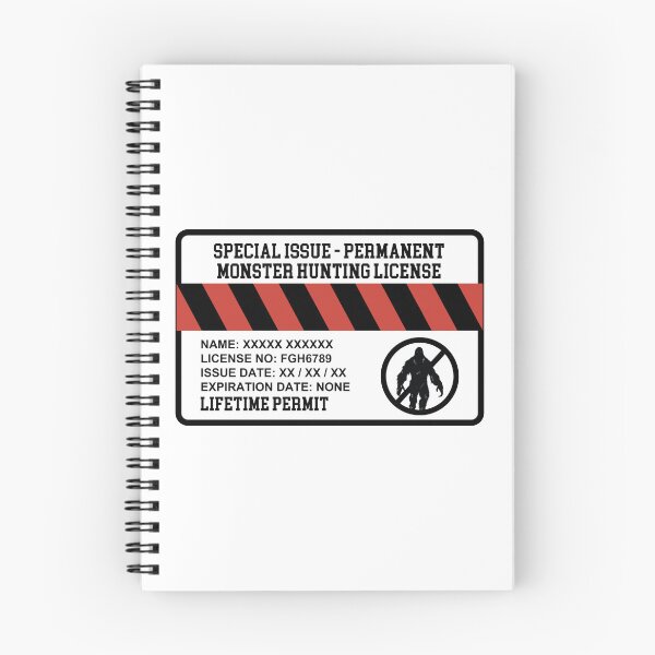 Item preview, Special Issue License Permit Monster Hunting designed and sold by anghelapparel.