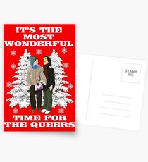 It's The Most Wonderful Time For the Queers! (Funny, Gay, Christmas Design)! Postcards