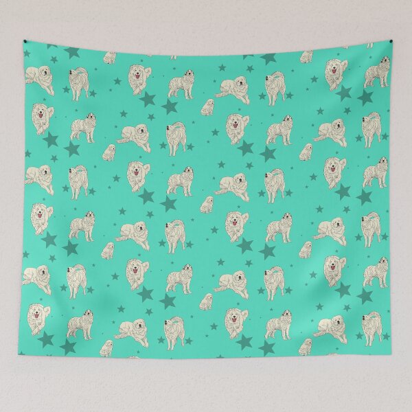 Item preview, Great Pyrenees Pattern Turquoise designed and sold by Ashley Gagnon.