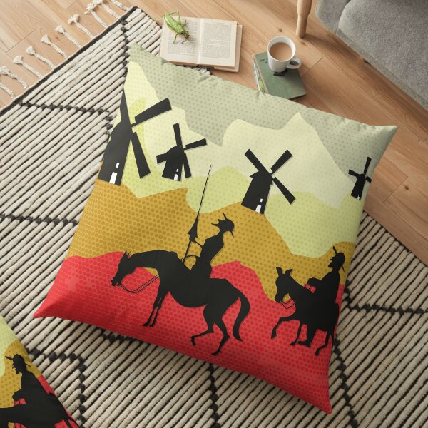 Tilting at windmills, Don Quixote Floor Pillow