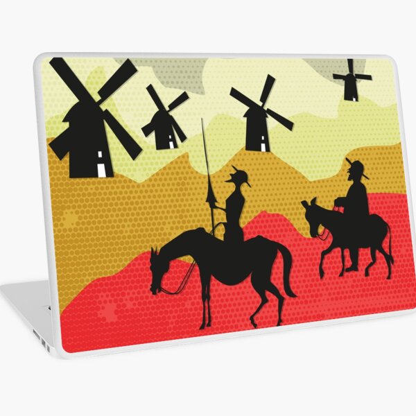 Inclinando en los molinos de viento, Don Quijote Vinilo para portátil