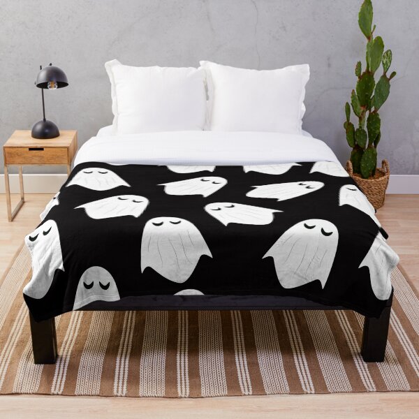Item preview, Halloween Cute Ghost boo pattern in black designed and sold by garimag.