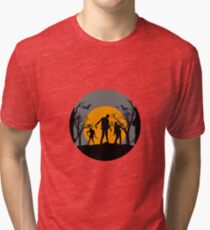 TrickORTreat Halloween Zombie Tri-blend T-Shirt