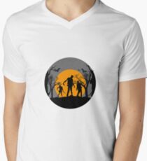 TrickORTreat Halloween Zombie Men's V-Neck T-Shirt