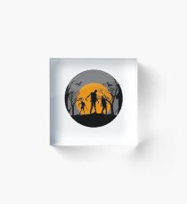 TrickORTreat Halloween Zombie Acrylic Block