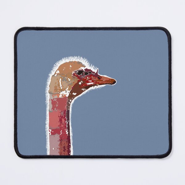 Item preview, Ostrich" | Wild African Ostrich - Blue Background 2 designed and sold by LiseHoltArt.