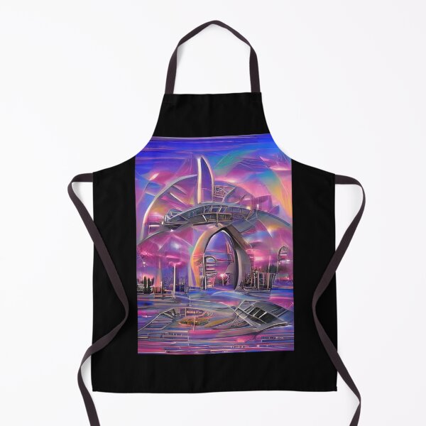 Item preview, COLORFUL SURREAL PLANET SCENE WITH SPACE STATION designed and sold by sailorsam1805.