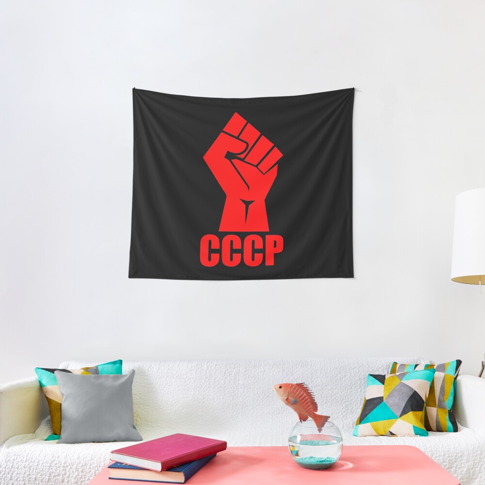 "Soviet Communist fist CCCP" Tapestry by SovietStuff Redbubble