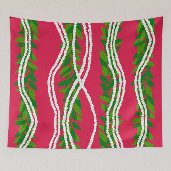 Item preview, Hawaiian Maile and Pikake Lei-on Red designed and sold by Linda Maliuana.