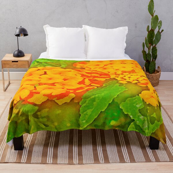 Item preview, Abstract Orange and Green flowers by Iritof designed and sold by iritof.