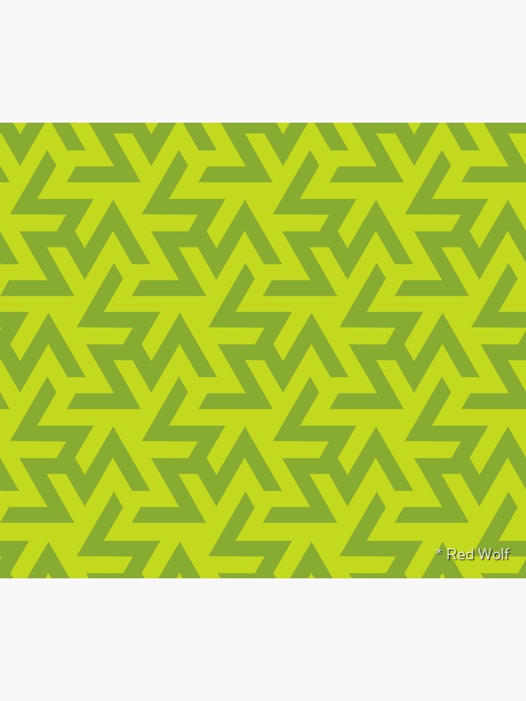 Geometric Pattern: Triskelion: Green by redwolfoz