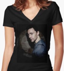 Hiddleston in Spotlight Women's Fitted V-Neck T-Shirt