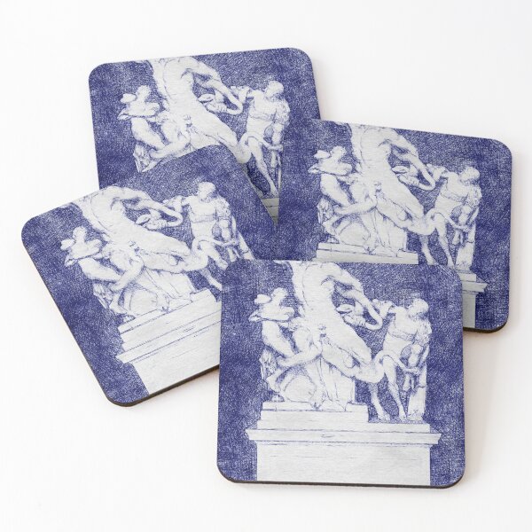 Item preview, Laocoon and his sons sketch illustration in black background designed and sold by KARTICK DUTTA.