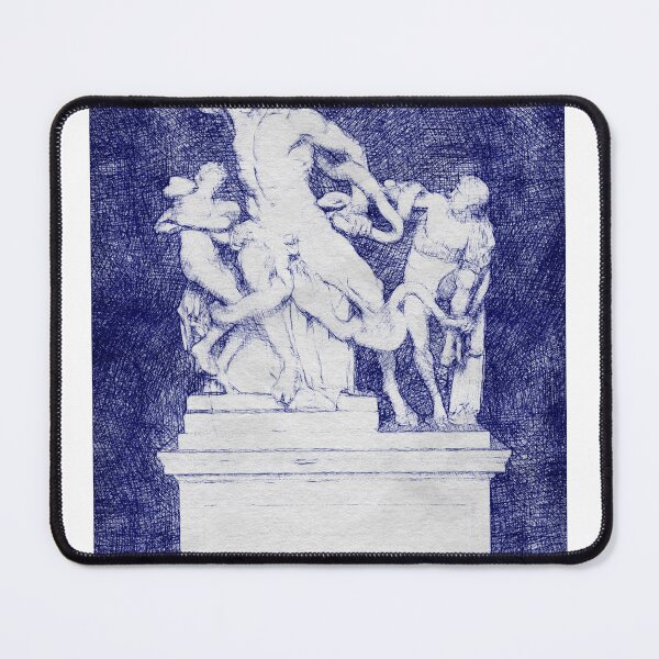 Item preview, Laocoon and his sons sketch illustration in black background designed and sold by KARTICK DUTTA.