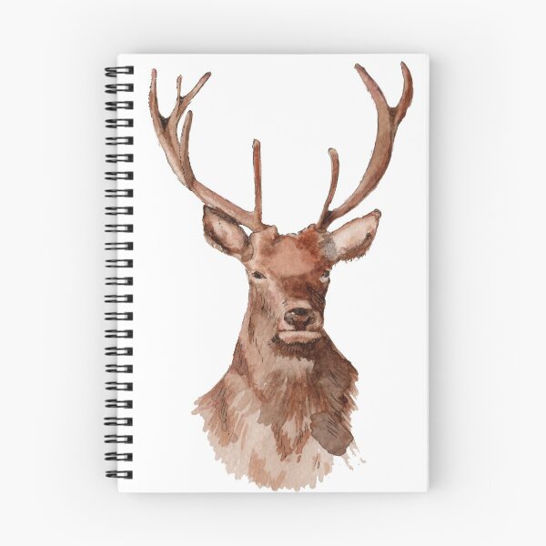 Item preview, Woodland Stag Watercolour and Ink designed and sold by Eleanore Ditchburn.