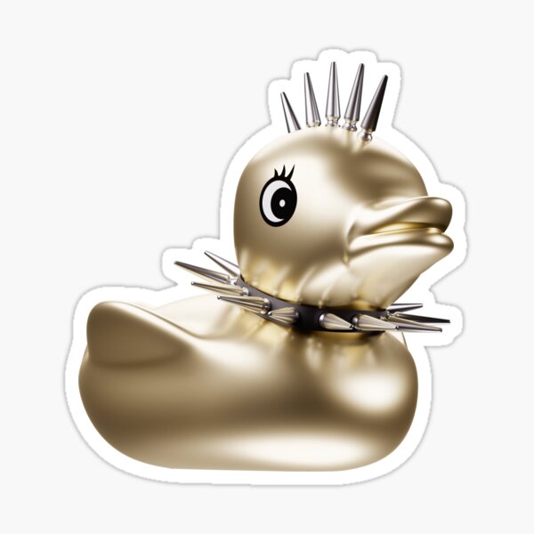 Metal Punk Gothic Duck Sticker