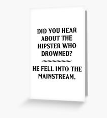 Hipster Pun Greeting Card