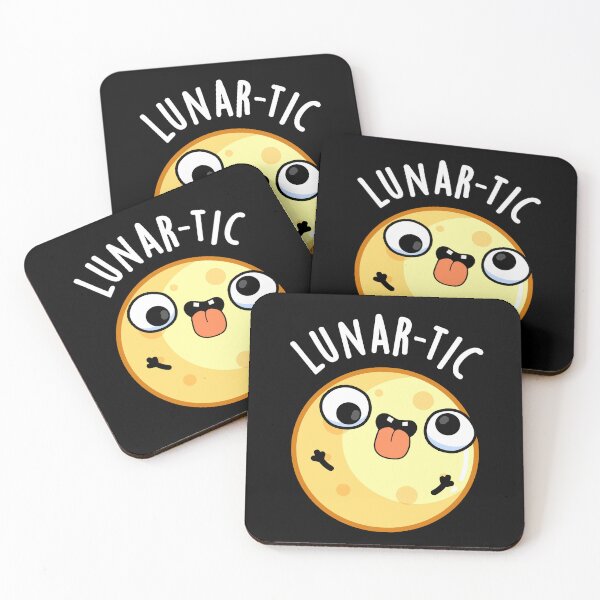 Item preview, Lunar-tic Funny Moon Puns (Dark BG) designed and sold by punnybone.