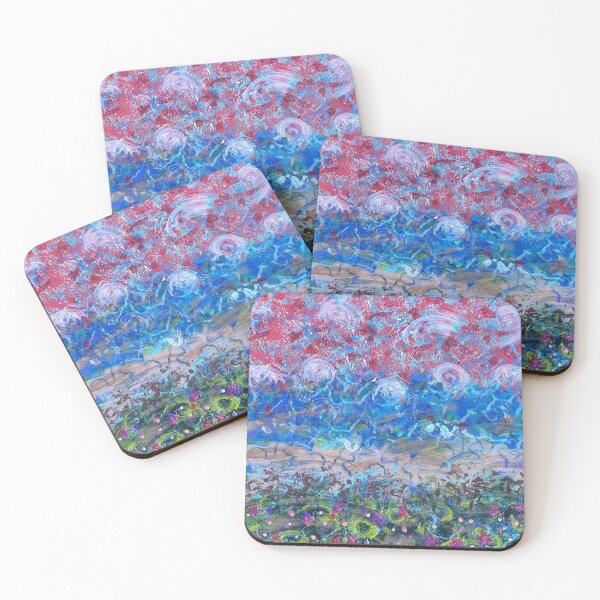 Item preview, Charismatic Coastline - Impressionistic Beach Painting designed and sold by MariesUniqueArt.