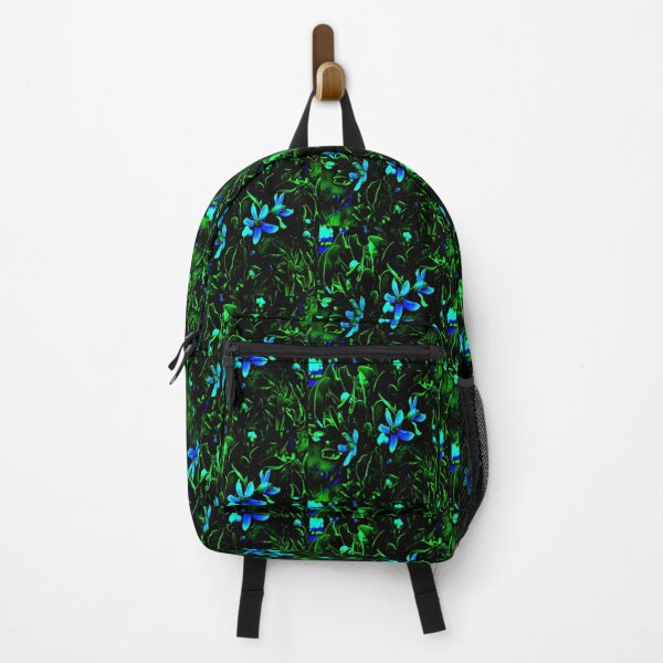 Item preview, Electric green and blue flowers by Iritof designed and sold by iritof.